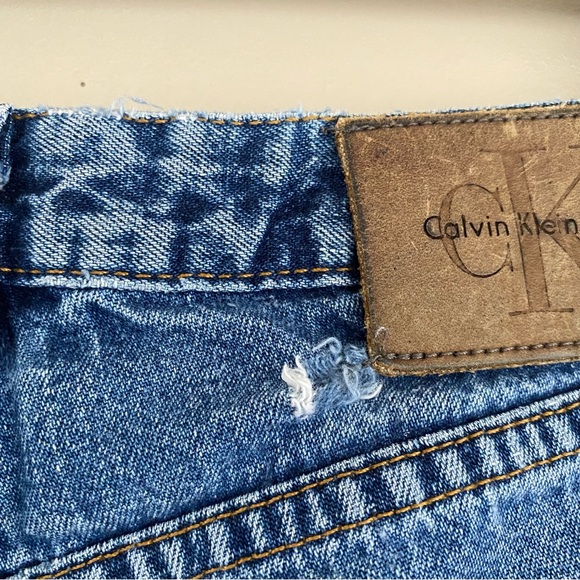 Calvin Klein 90’s Vintage Light Wash Sandblast 21 Flare Jeans Size 7 - Picture 8 of 14